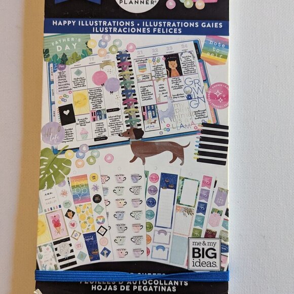 NWT 'Happy Illustrations' 521 pcs Happy Planner Classic Sticker Book Home NEW - Picture 2 of 5
